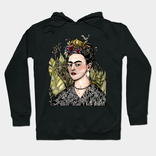 Frida Kahlo Self Portrait 2 Hoodie by GWCVFG